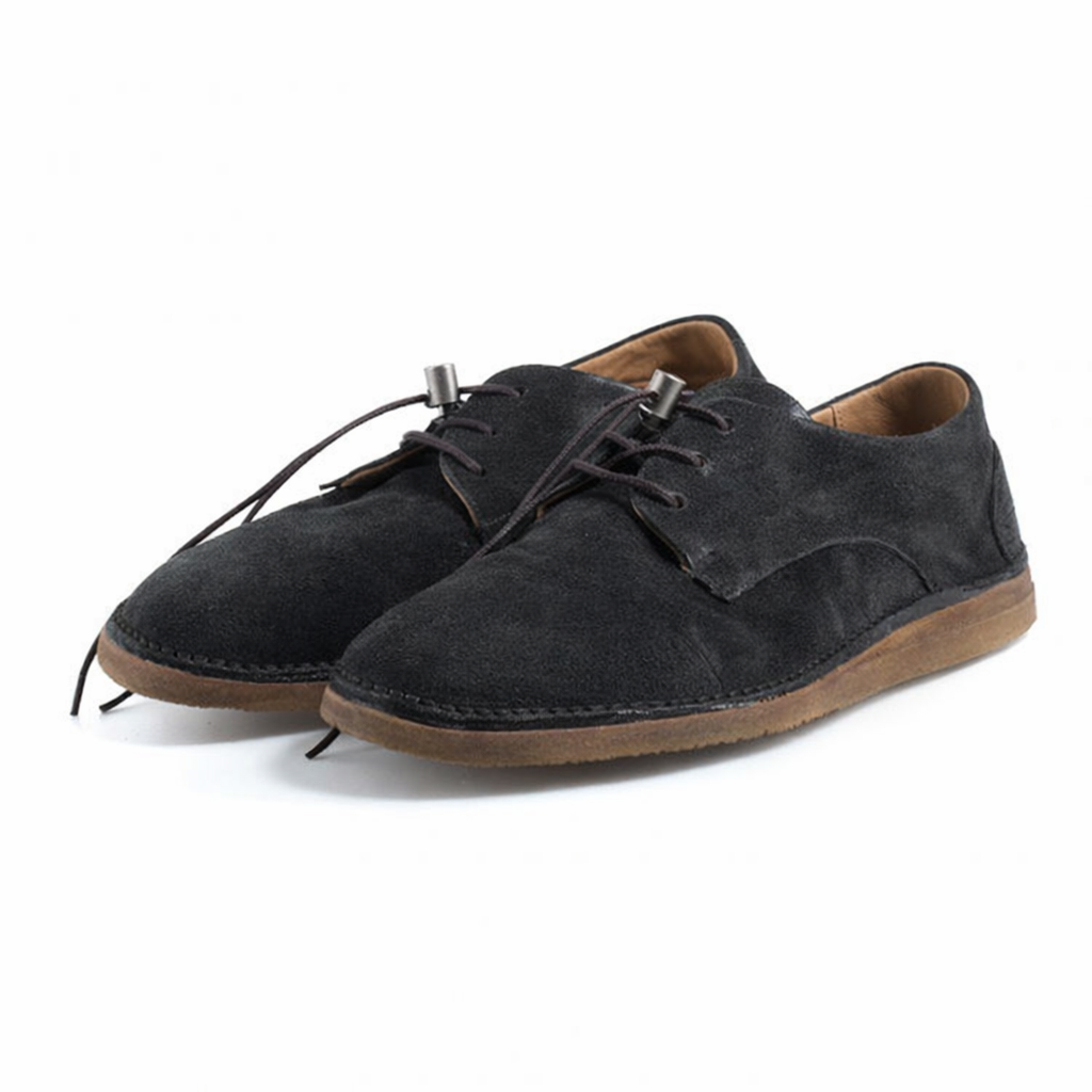 Scarpa uomo ELVIS A.S.98 in pelle nera effetto vintage con lacci, suola bassa leggera e design essenziale