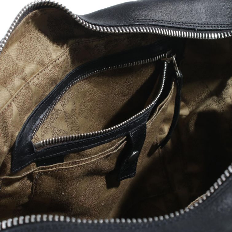 BORSA RIS in Pelle Nera con Tasche Zip A.S.98