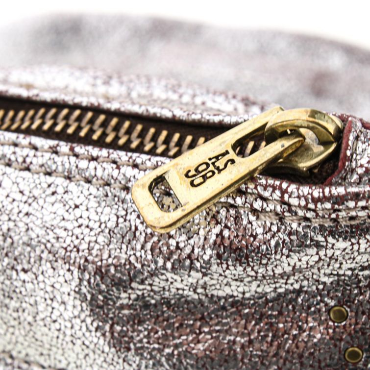 BORSA FANNY in pelle con tracolla a catena e dettagli gioiello