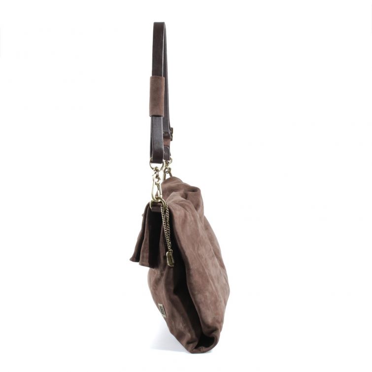 Borsa Loisia A.S.98 in pelle marrone effetto vintage con tracolla, design morbido artigianale e stile casual elegante