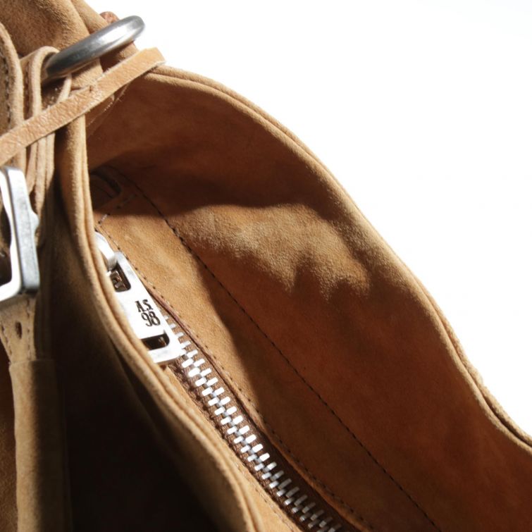 BORSA BOHO in Pelle Cuoio con Frange e Borchie A.S.98