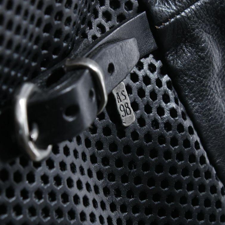 BORSA MOLLY in Pelle Nera Traforata: Stile Unico A.S.98