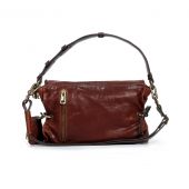 Borsa ELODIE A.S.98 in pelle marrone effetto vissuto con tracolla