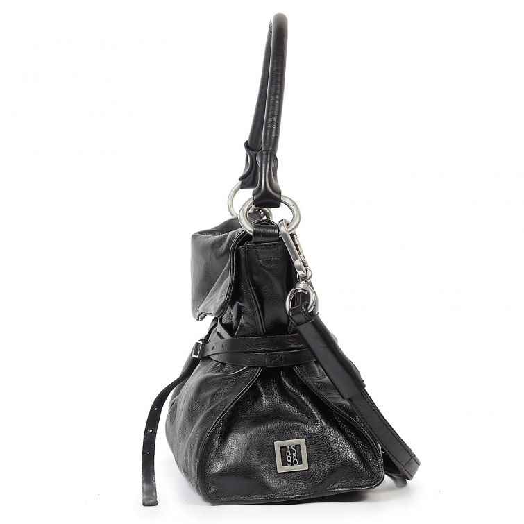 BORSA ELLEN in Pelle Nera Artigianale A.S.98