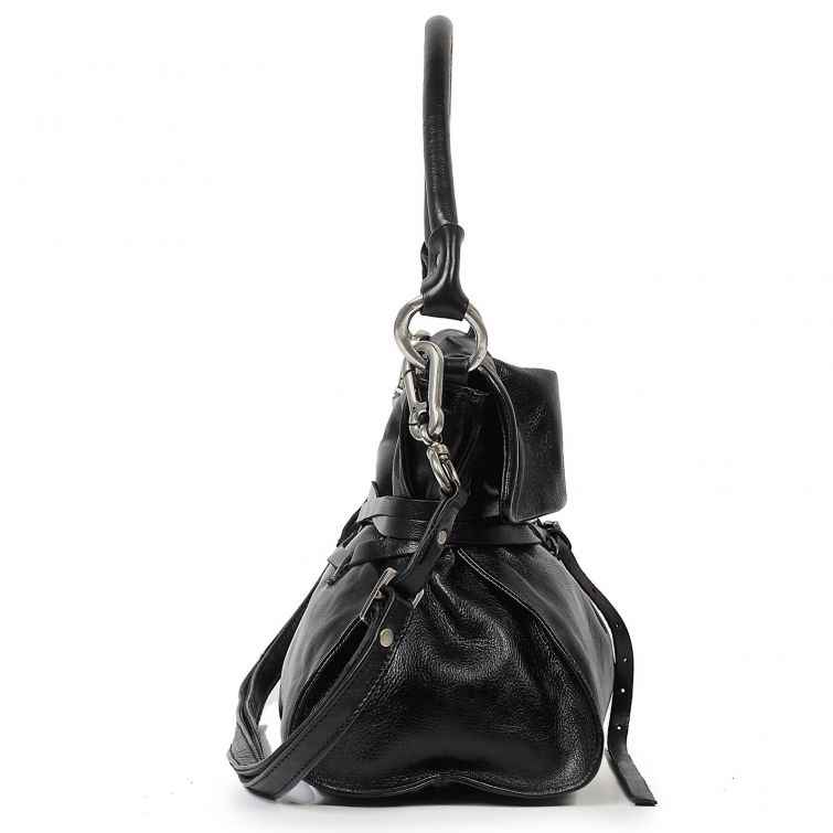 BORSA ELLEN in Pelle Nera Artigianale A.S.98