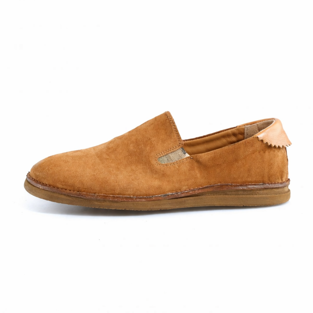 ERMAN A.S.98: slip-on uomo in pelle scamosciata cuoio