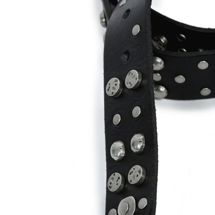 CINTURA A.S.98 in Pelle Nera con Borchie dallo Stile Rock