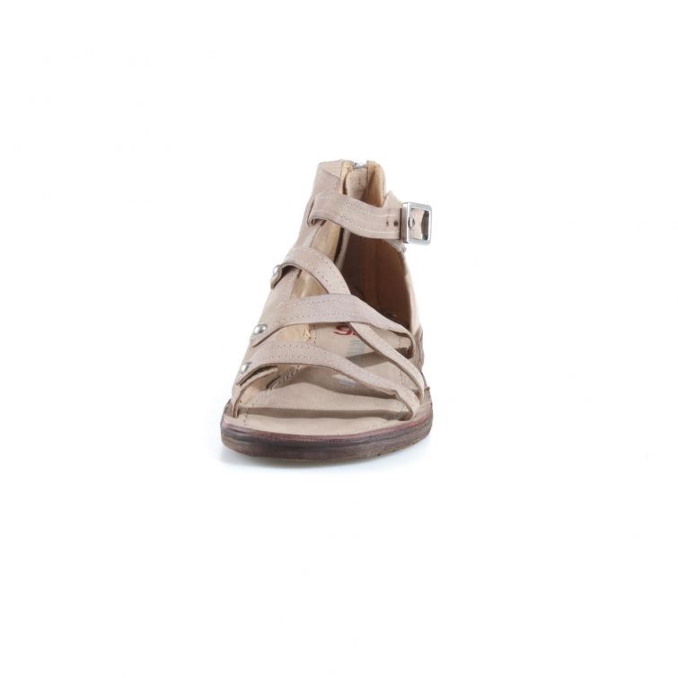 SANDALI RALPH in pelle beige con cinturino regolabile