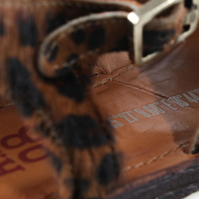 SANDALI A.S.98 leopardati con borchie e comfort artigianale