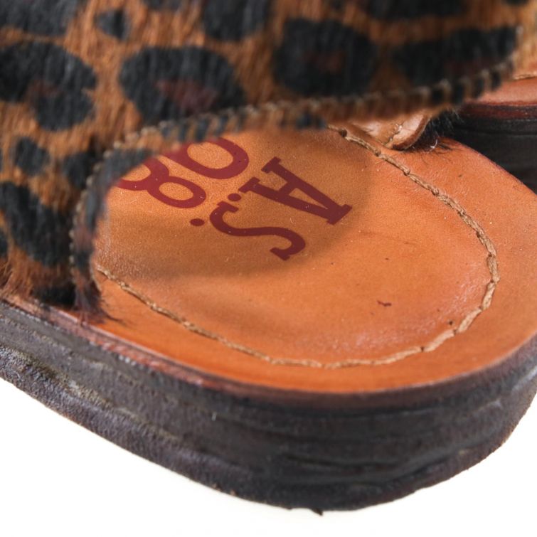 SANDALI A.S.98 leopardati con borchie e comfort artigianale