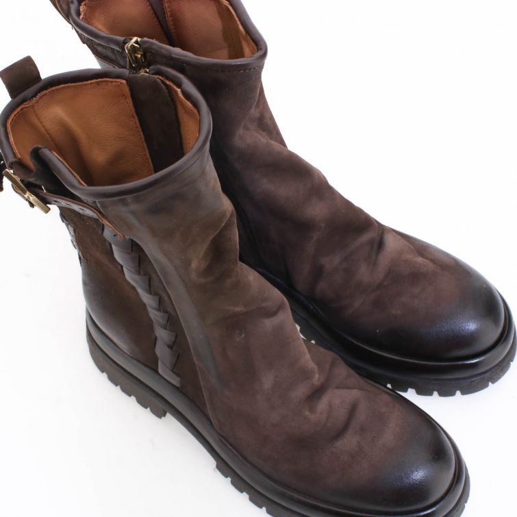 STIVALETTI DELLA linea Dibla in pelle stile biker A.S.98