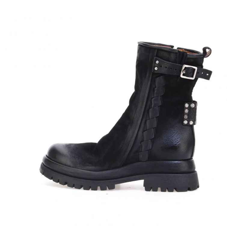 STIVALETTI DELLA linea Dibla in pelle stile biker A.S.98