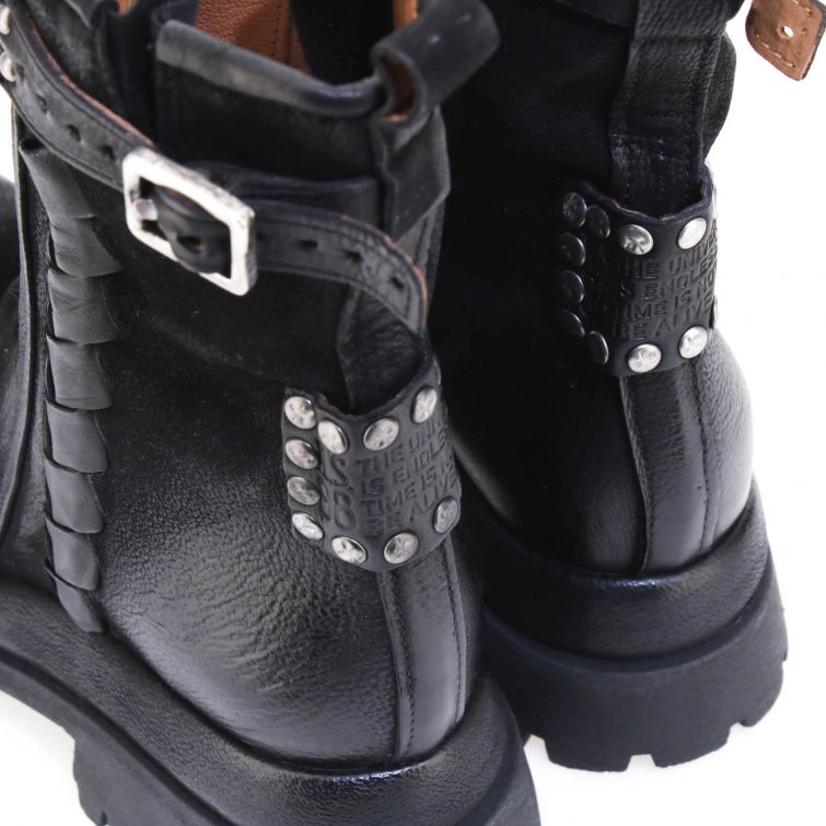 STIVALETTI DELLA linea Dibla in pelle stile biker A.S.98