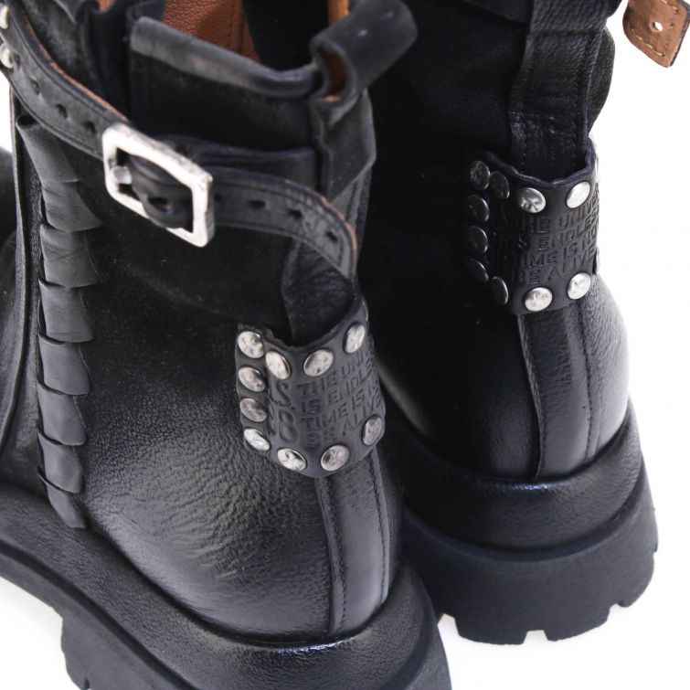 STIVALETTI DELLA linea Dibla in pelle stile biker A.S.98