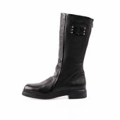 Stivali Vesta A.S.98 da donna in pelle nera con piccolo tacco e design essenziale