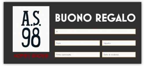 BUONO REGALO: il dono perfetto per chi ama lo stile A.S.98