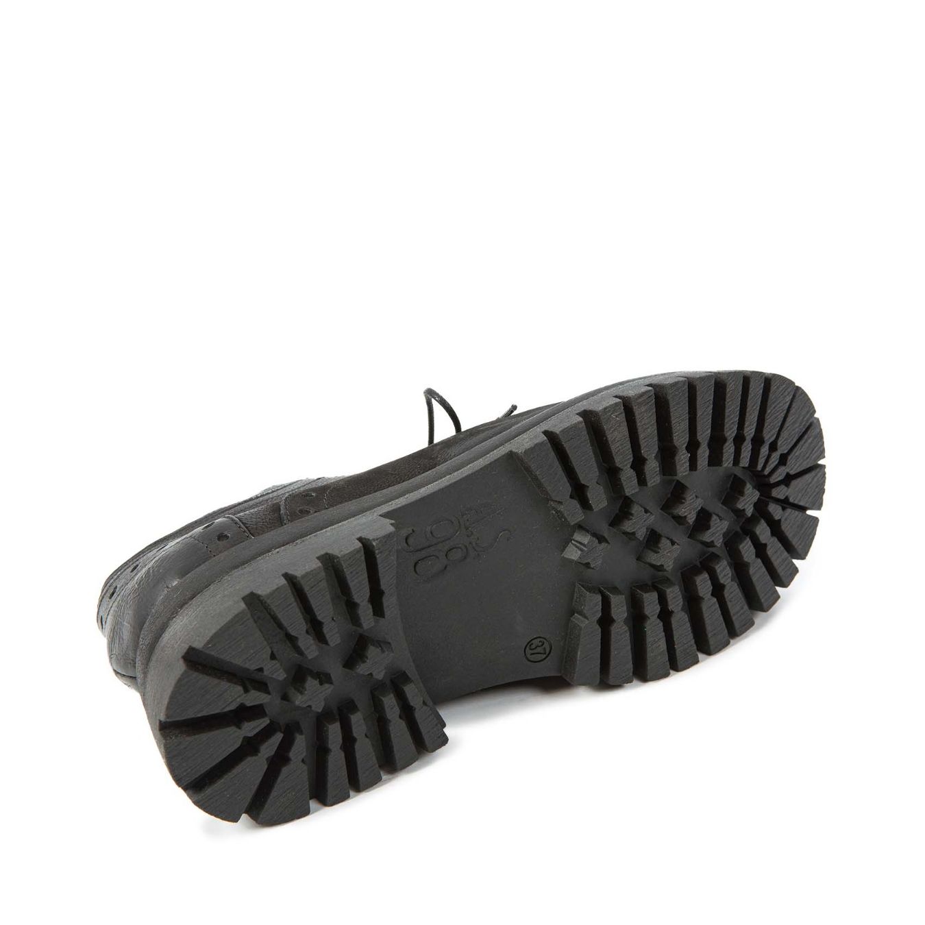 MOCASSINO DIA in pelle nera con suola carrarmato A.S.98