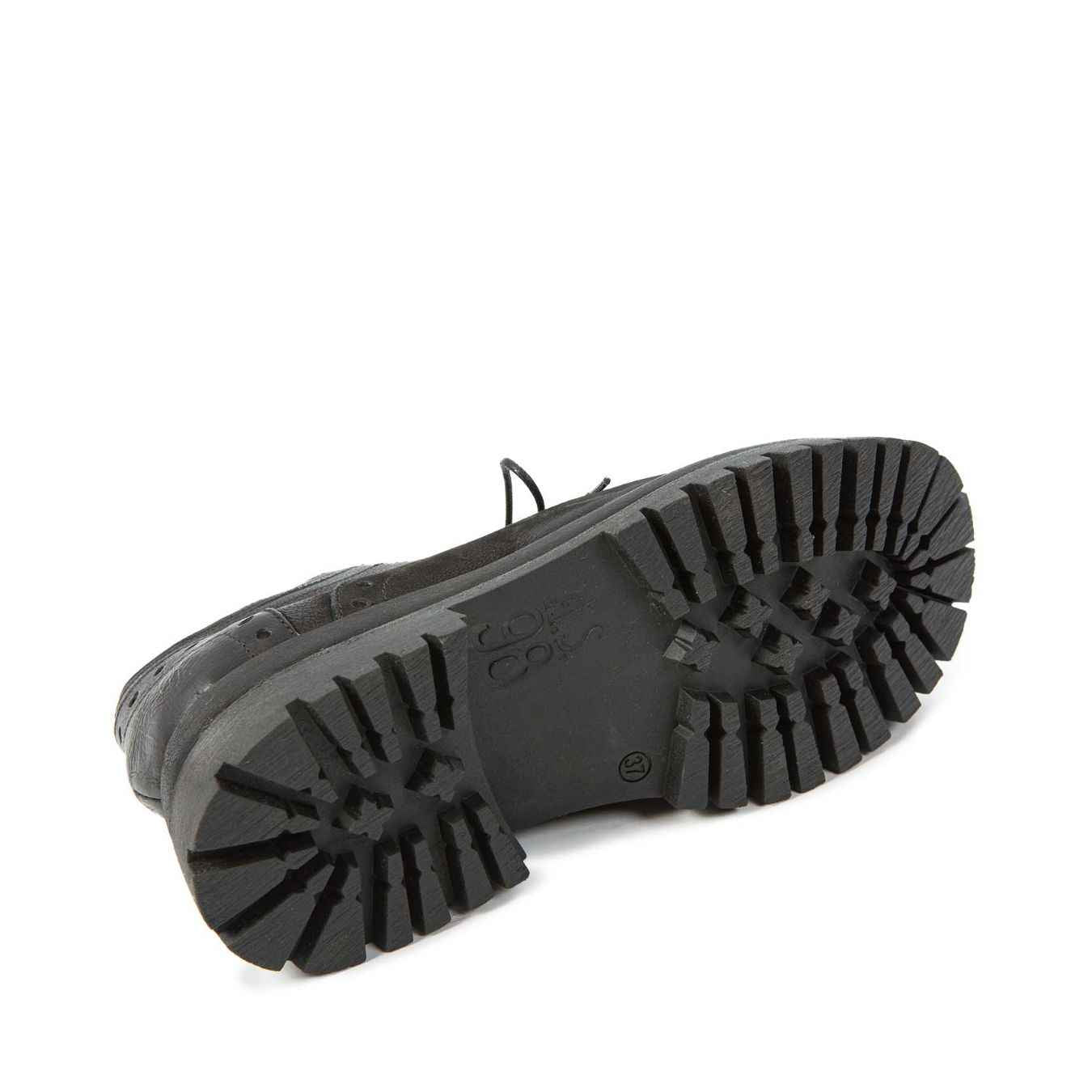 MOCASSINO DIA in pelle nera con suola carrarmato A.S.98
