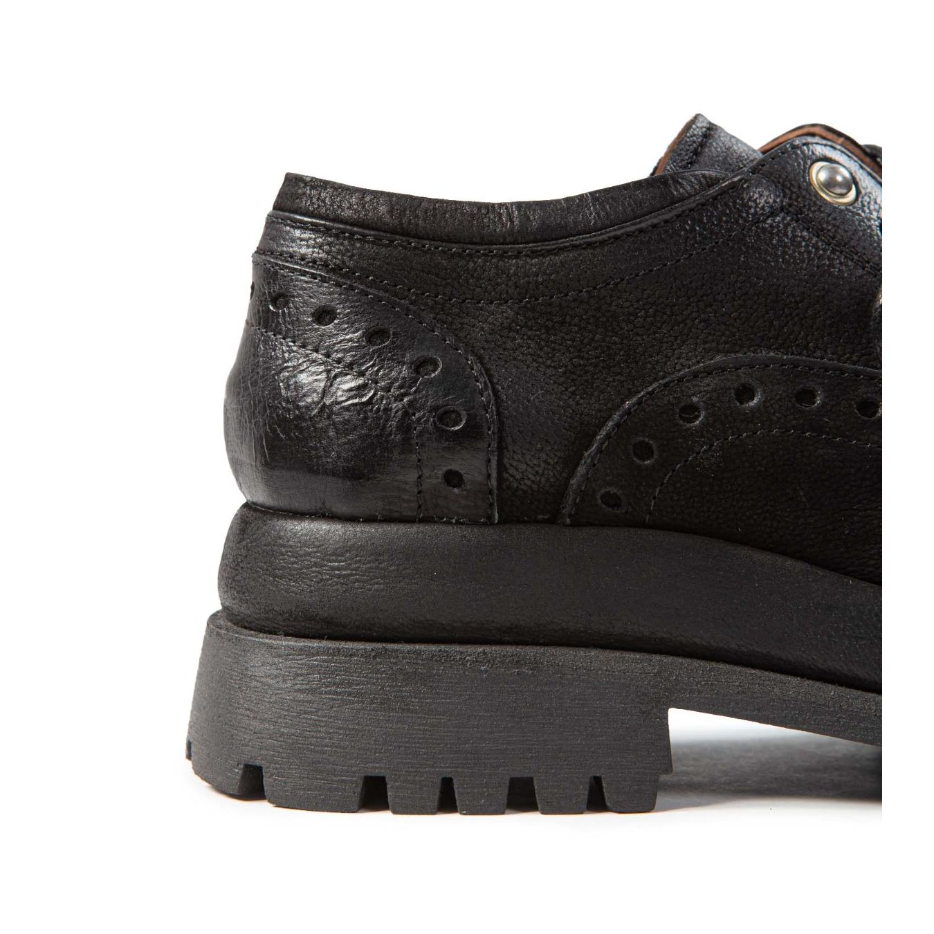 MOCASSINO DIA in pelle nera con suola carrarmato A.S.98