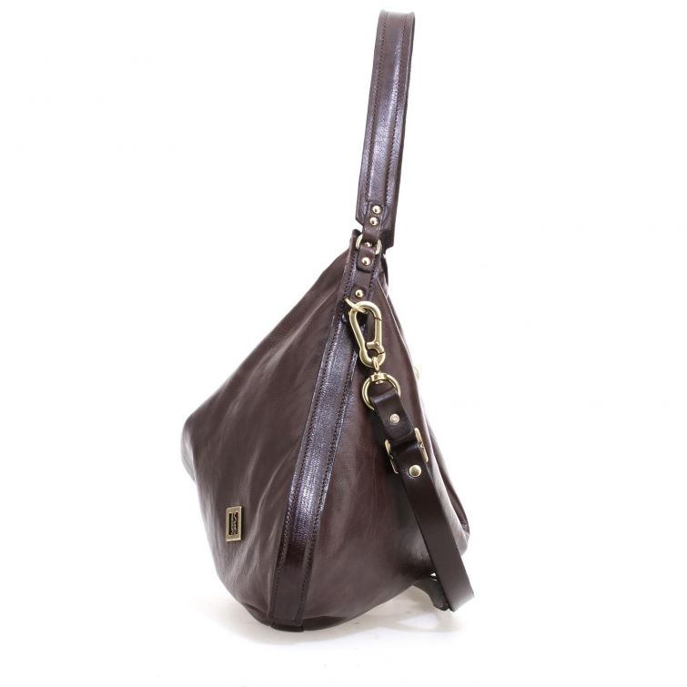 Borsa Loya A.S.98 in pelle marrone artigianale con dettagli eleganti.