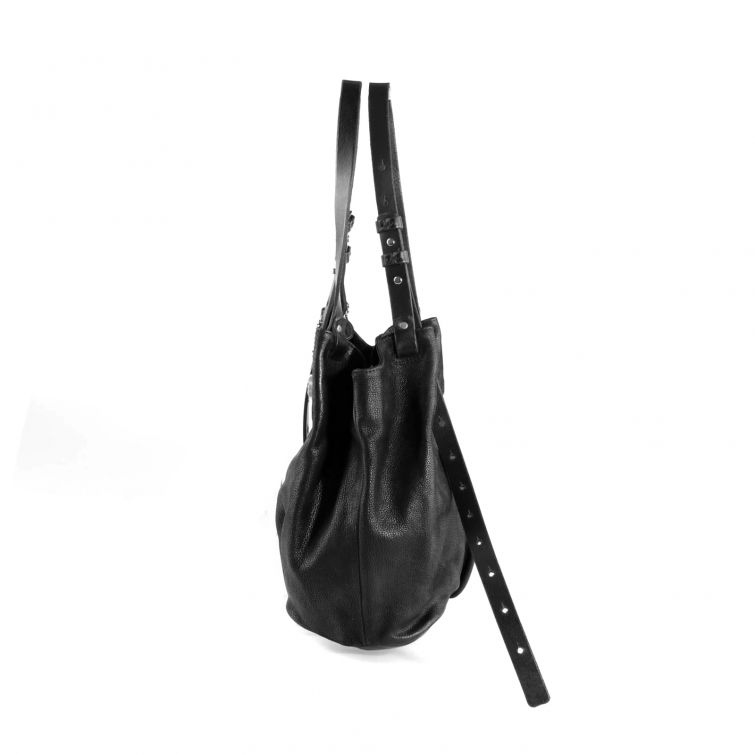 BORSA DELYA in Pelle Nera: Eleganza Artigianale A.S.98