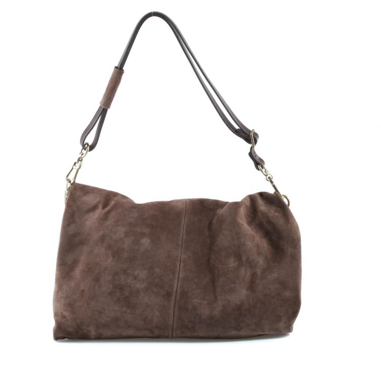 Borsa Loisia A.S.98 in pelle marrone effetto vintage con tracolla, design morbido artigianale e stile casual elegante