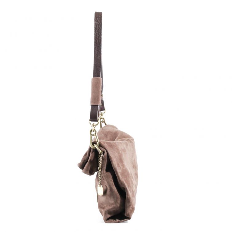 Borsa OLISIA A.S.98 in pelle ebano morbida con tracolla regolabile e design destrutturato elegante e moderno