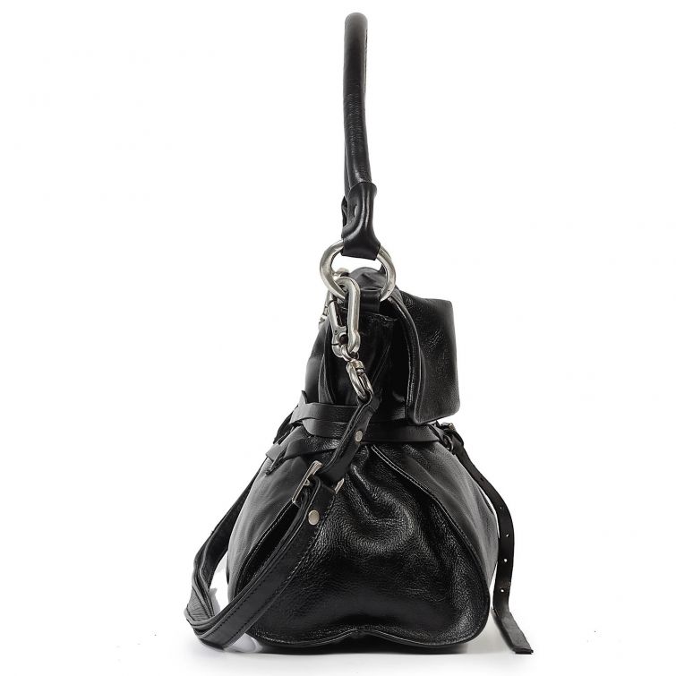 BORSA ELLEN in Pelle Nera Artigianale A.S.98