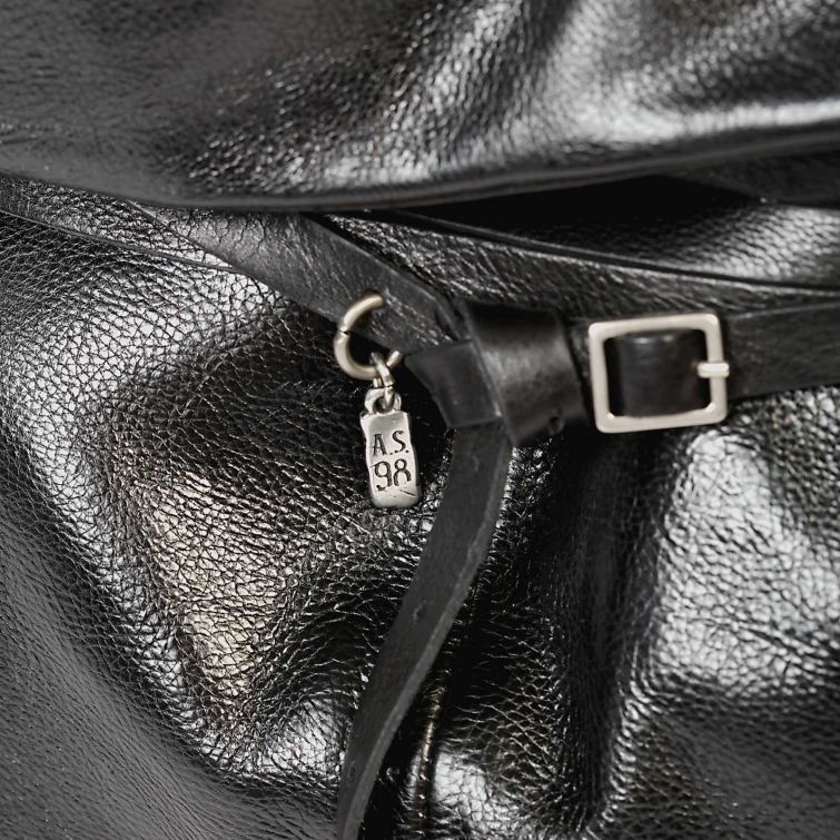 BORSA ELLEN in Pelle Nera Artigianale A.S.98
