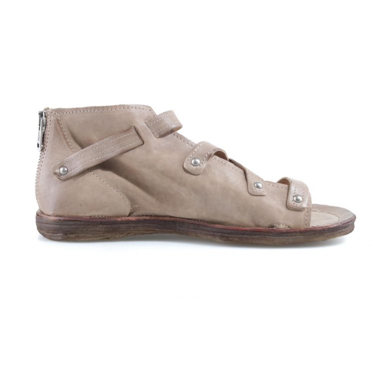 SANDALI RALPH in pelle beige con cinturino regolabile