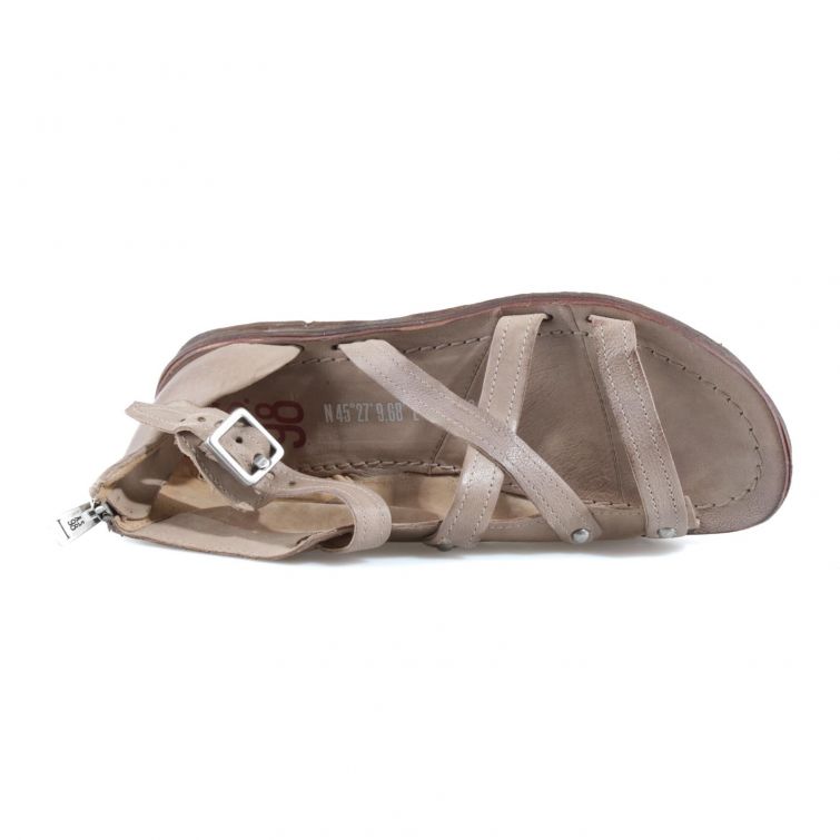 SANDALI RALPH in pelle beige con cinturino regolabile