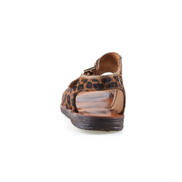 SANDALI A.S.98 leopardati con borchie e comfort artigianale