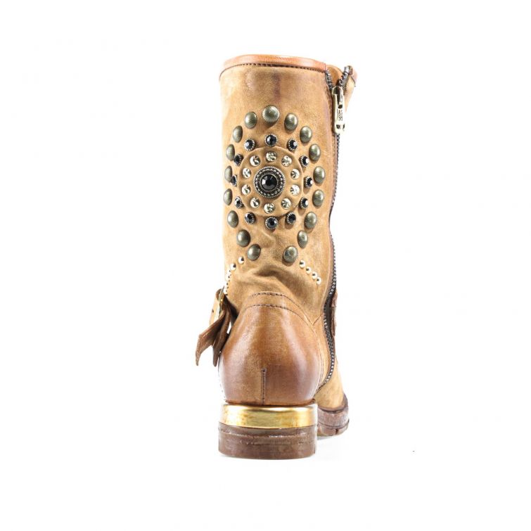 STIVALETTI AEON A.S.98 in pelle con borchie stile biker rock