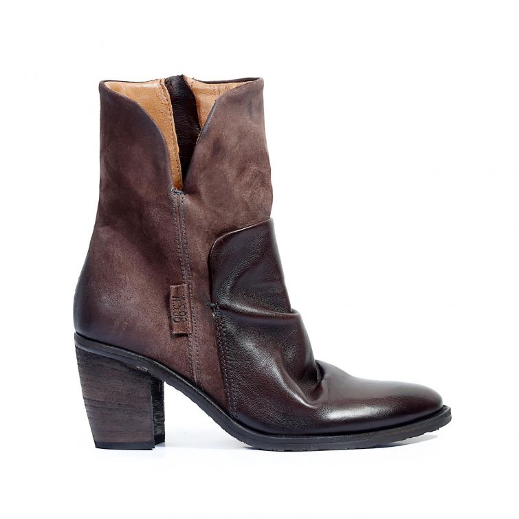 Stivaletti Realm A.S.98 in pelle marrone effetto vissuto con tacco alto