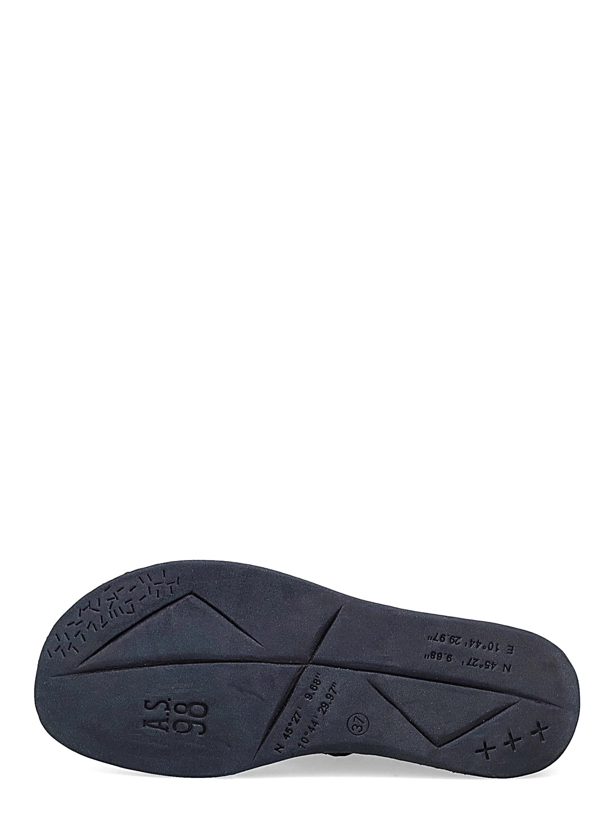 SANDALI SLAINE in Pelle Nera con Borchie A.S.98